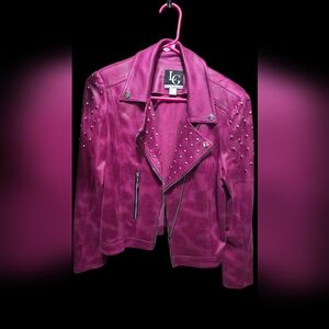 Women's Studded Faux Leather Jacket